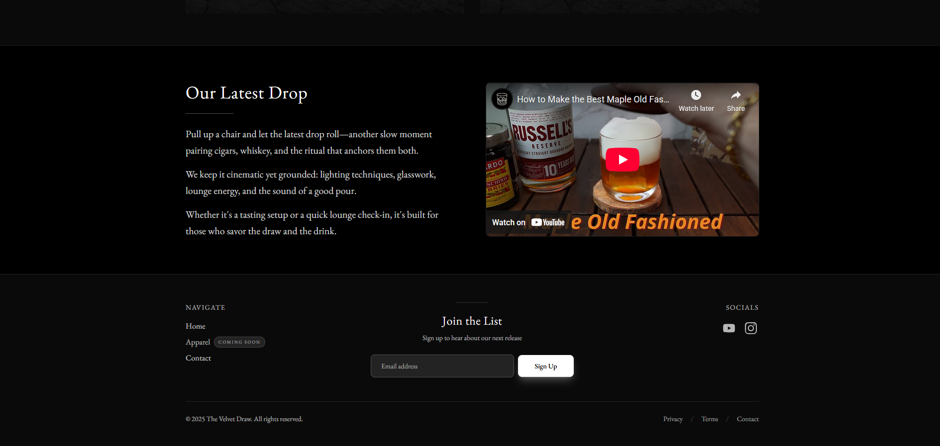 The Velvet Draw Alternative View